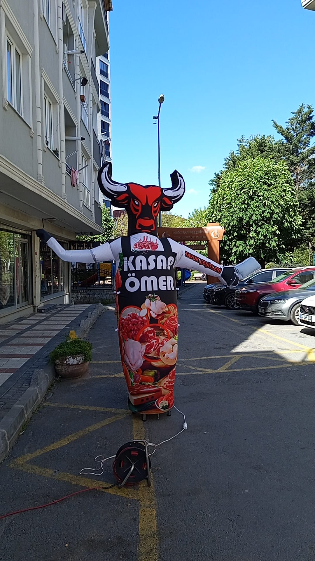 Boğa Reklam Maskotu Kasap Gelgel Balonu